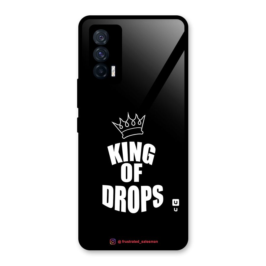 King of Drops Black Glass Back Case for Vivo iQOO 7 5G