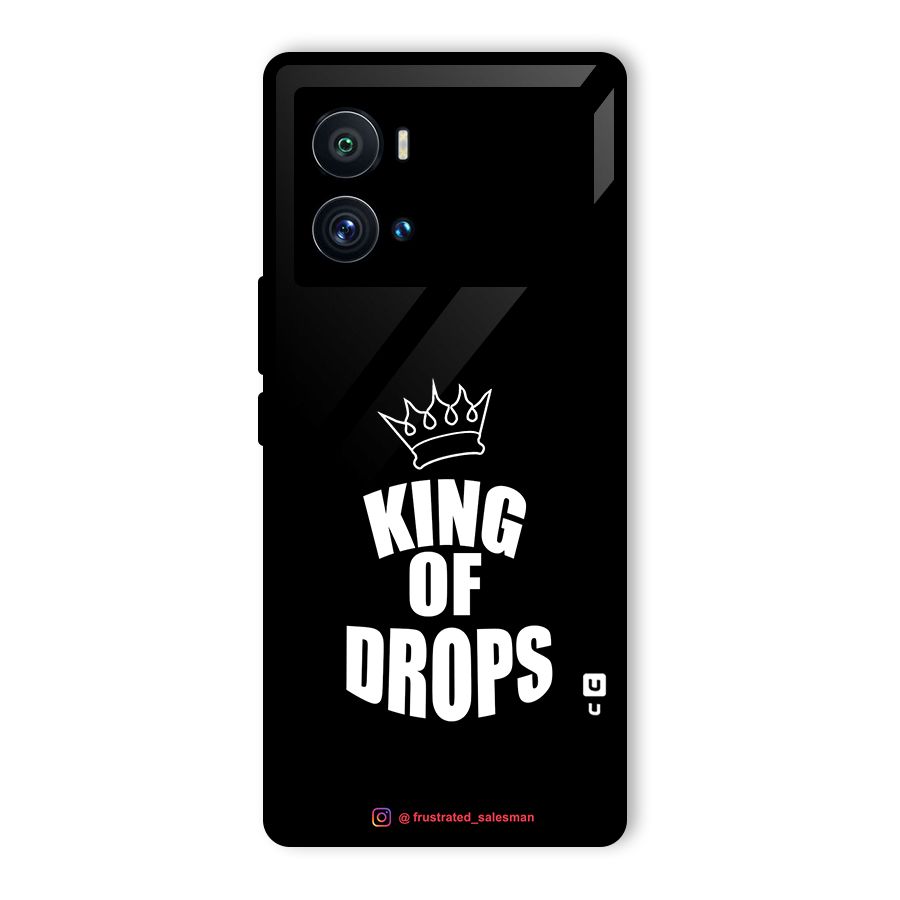 King of Drops Black Glass Back Case for Vivo iQOO 9 Pro
