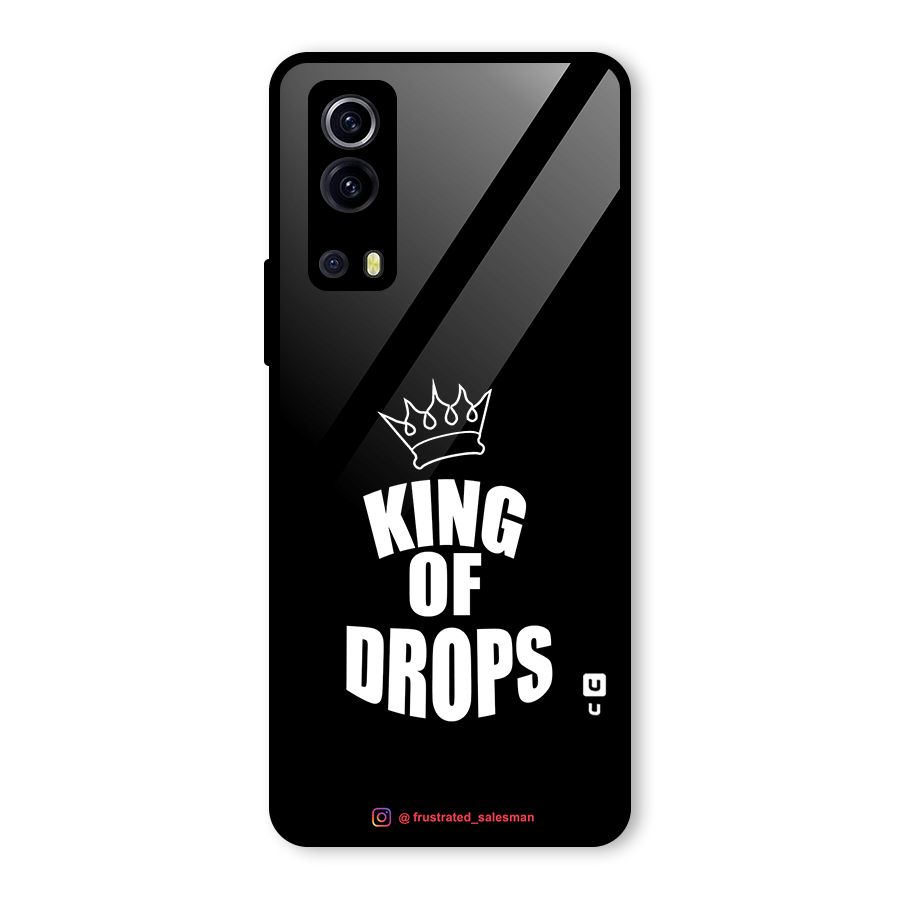 King of Drops Black Glass Back Case for Vivo iQOO Z3
