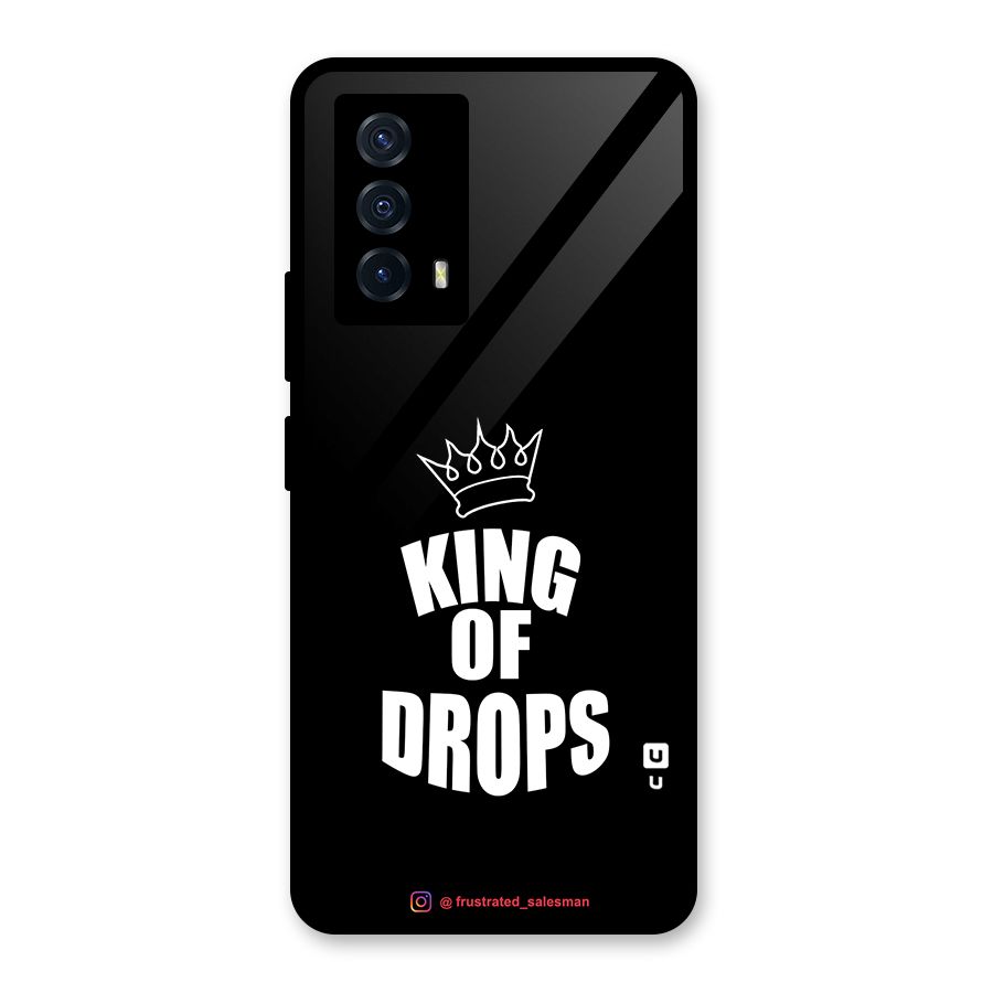 King of Drops Black Glass Back Case for Vivo iQOO Z5