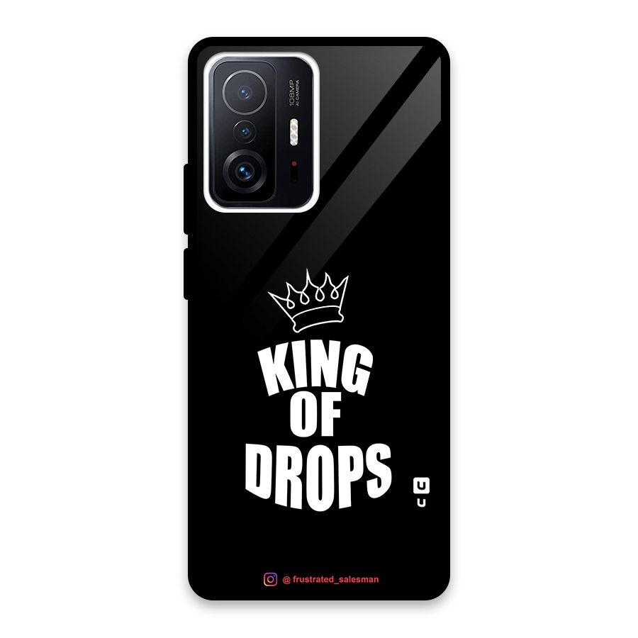 King of Drops Black Glass Back Case for Xiaomi 11T Pro