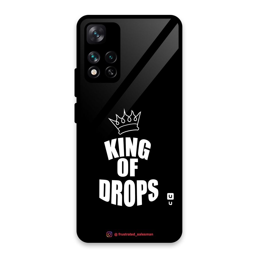 King of Drops Black Glass Back Case for Xiaomi 11i HyperCharge 5G