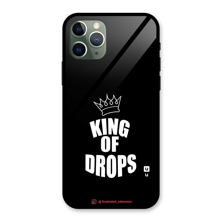 King of Drops Black Glass Back Case for iPhone 11 Pro