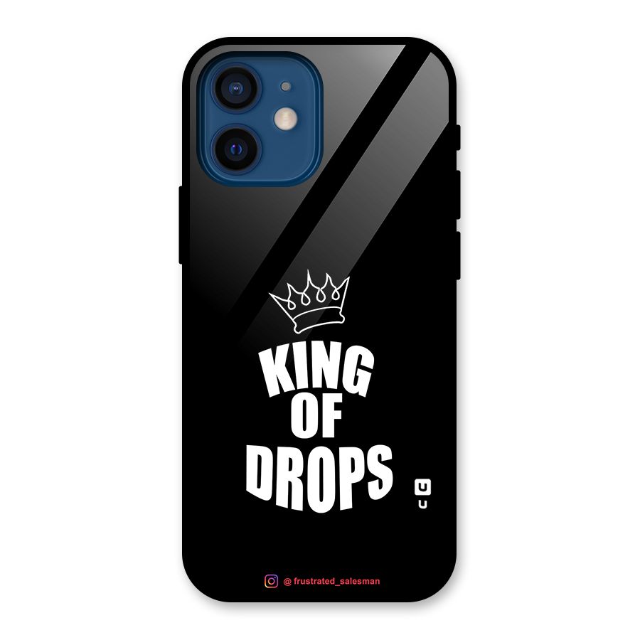 King of Drops Black Glass Back Case for iPhone 12 Mini