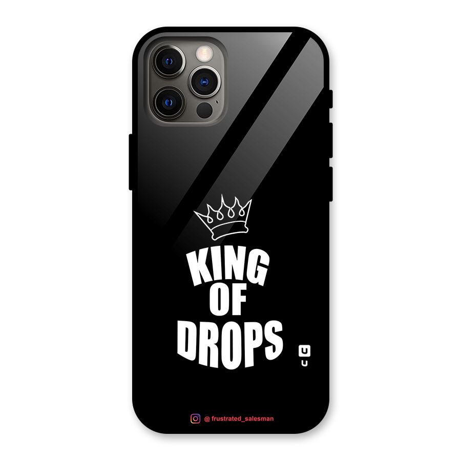 King of Drops Black Glass Back Case for iPhone 12 Pro