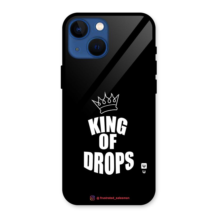 King of Drops Black Glass Back Case for iPhone 13 Mini