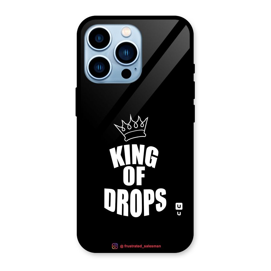 King of Drops Black Glass Back Case for iPhone 13 Pro