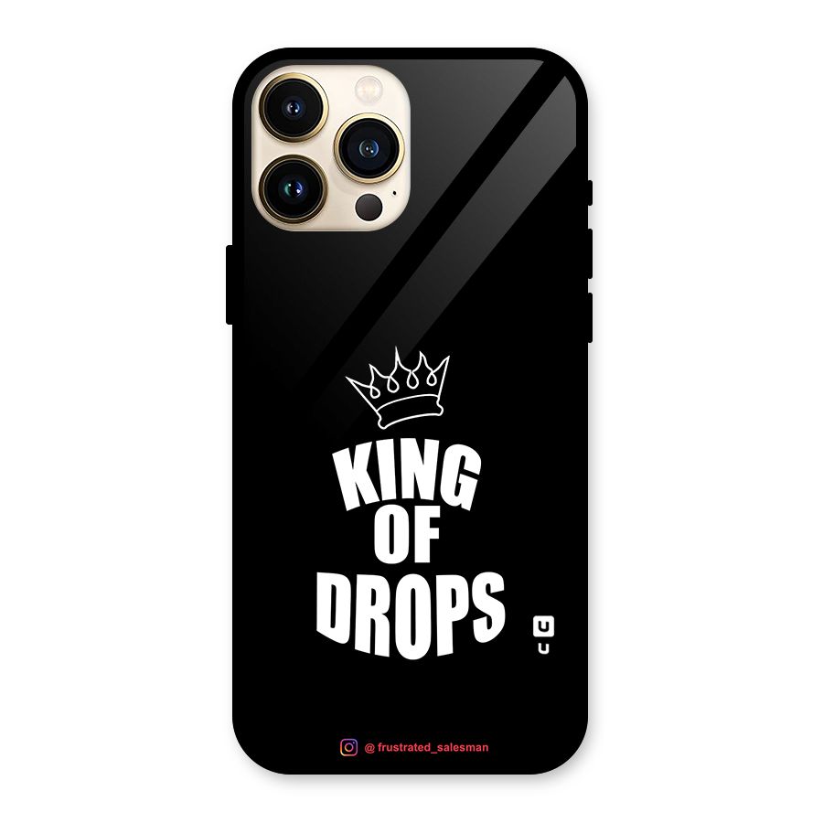 King of Drops Black Glass Back Case for iPhone 13 Pro Max