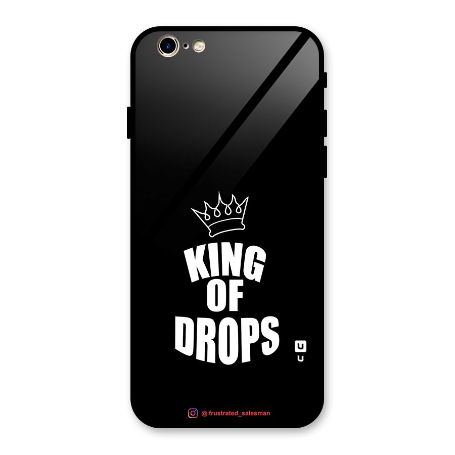 King of Drops Black Glass Back Case for iPhone 6 6S