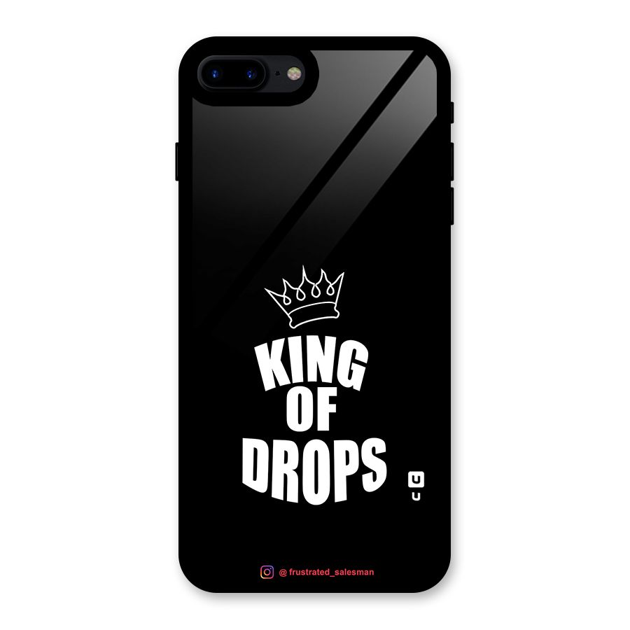 King of Drops Black Glass Back Case for iPhone 8 Plus