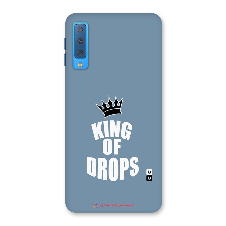 King of Drops Mustard SteelBlue Back Case for Galaxy A7 (2018)