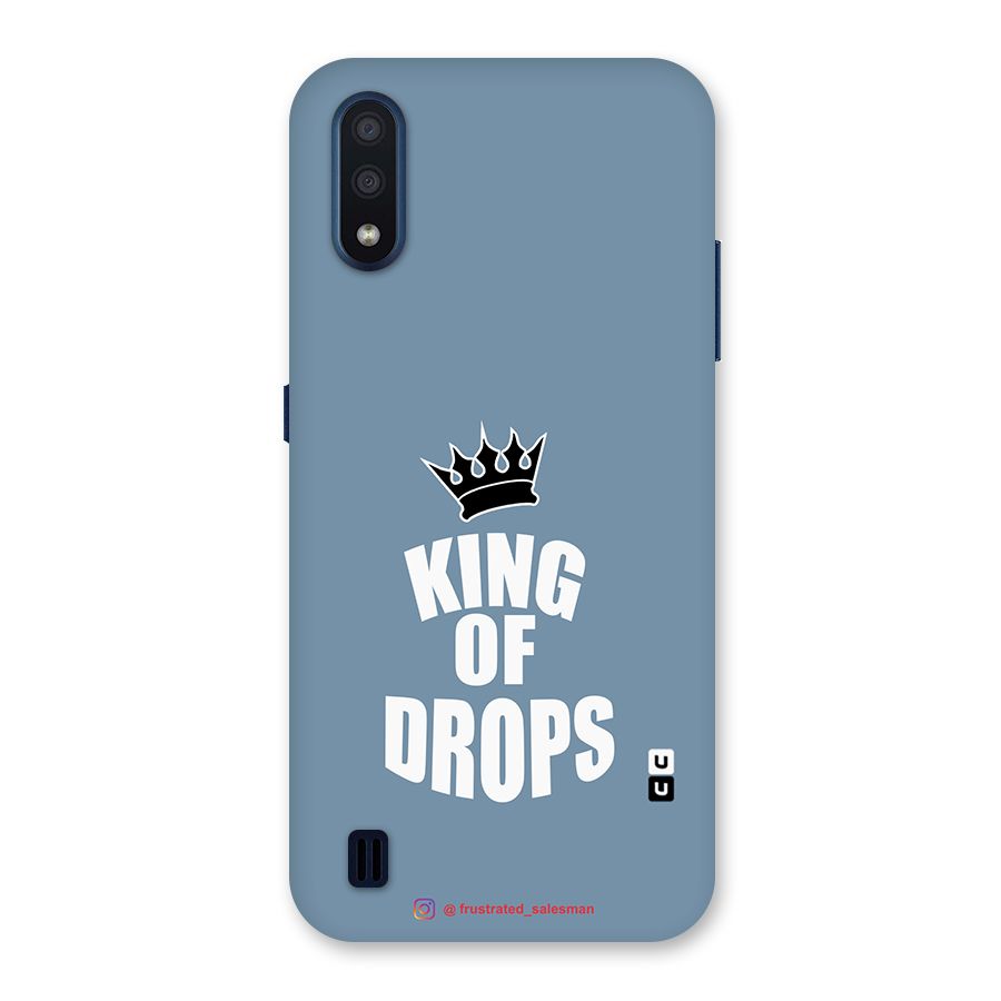 King of Drops Mustard SteelBlue Back Case for Galaxy M01