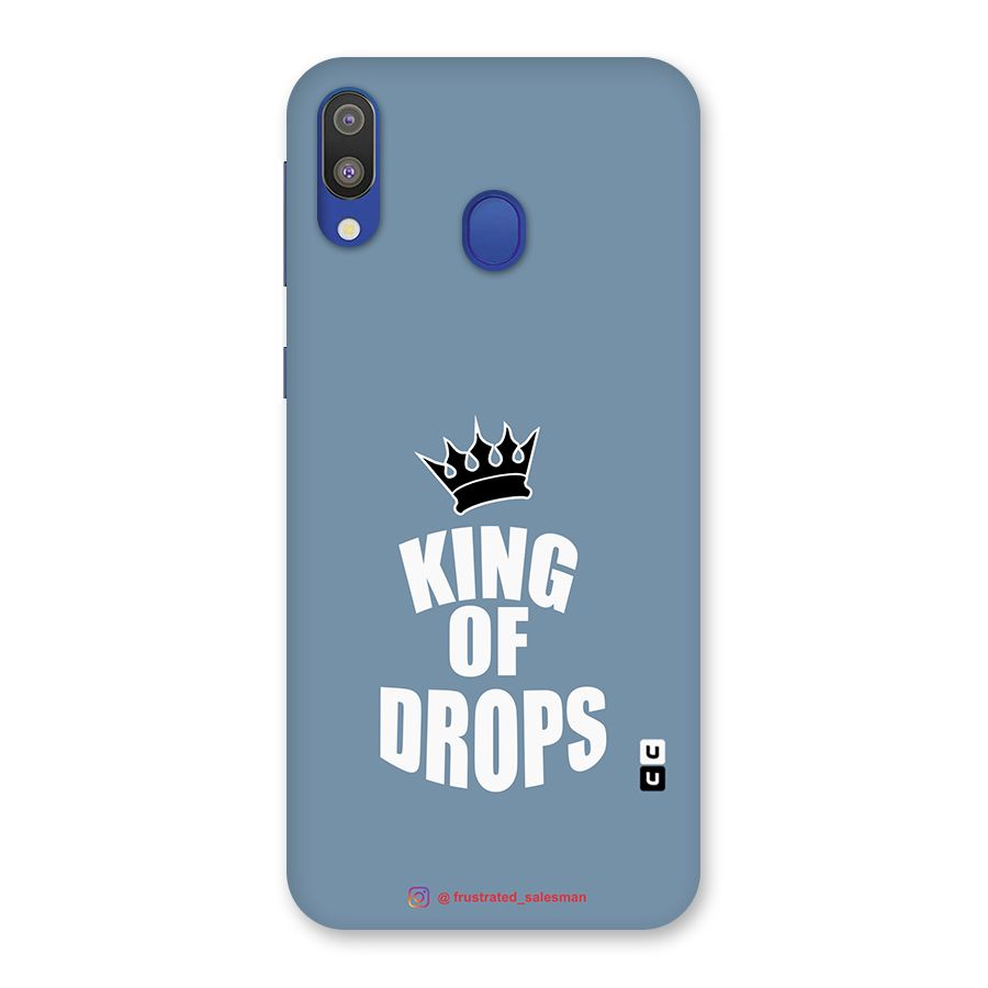 King of Drops Mustard SteelBlue Glass Back Case for Galaxy M20