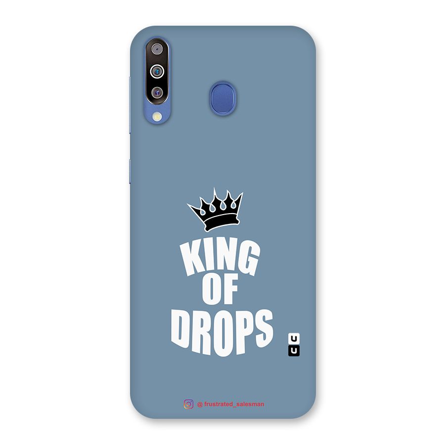 King of Drops Mustard SteelBlue Glass Back Case for Galaxy M30