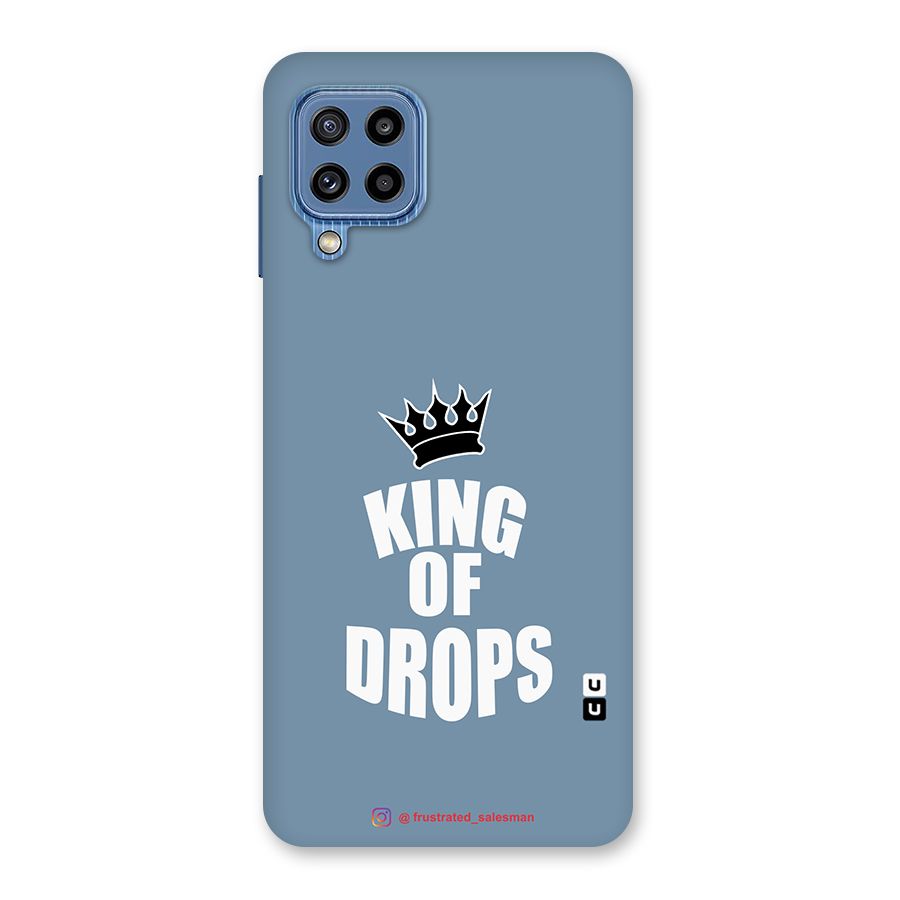 King of Drops Mustard SteelBlue Glass Back Case for Galaxy M32