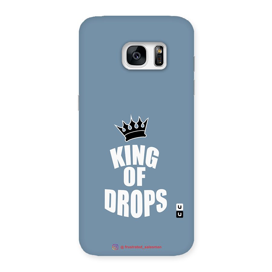 King of Drops Mustard SteelBlue Back Case for Galaxy S7 Edge