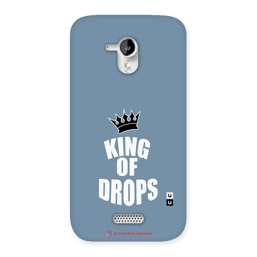 King of Drops Mustard SteelBlue Back Case for Micromax Canvas HD A116