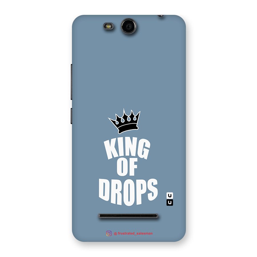 King of Drops Mustard SteelBlue Back Case for Micromax Canvas Juice 3 Q392
