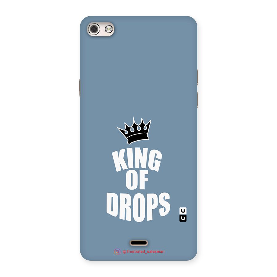 King of Drops Mustard SteelBlue Back Case for Micromax Canvas Silver 5