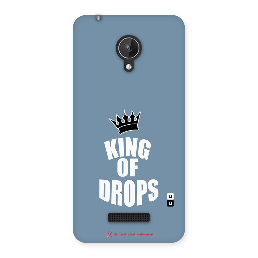 King of Drops Mustard SteelBlue Back Case for Micromax Canvas Spark Q380
