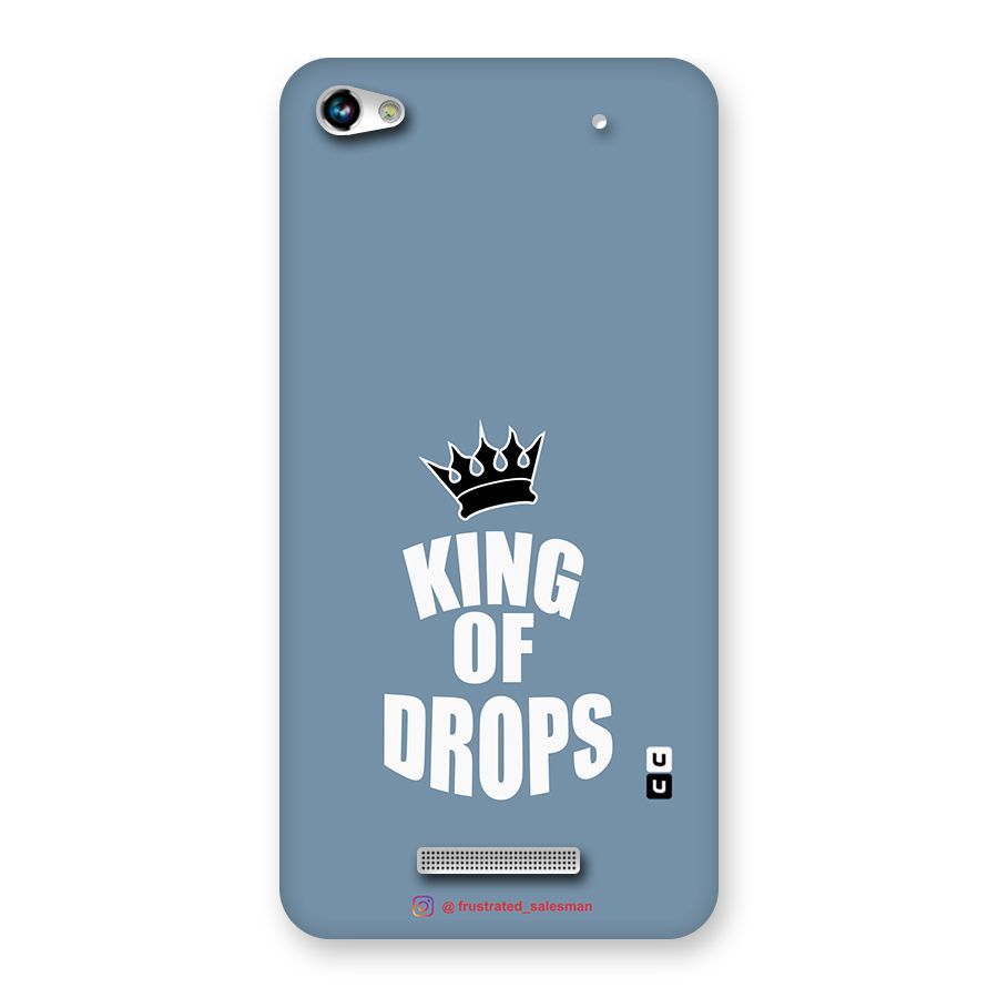 King of Drops Mustard SteelBlue Back Case for Micromax Hue 2