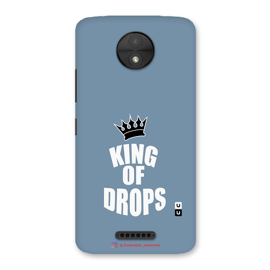 King of Drops Mustard SteelBlue Back Case for Moto C
