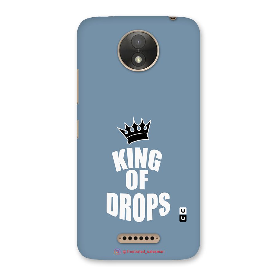 King of Drops Mustard SteelBlue Back Case for Moto C Plus