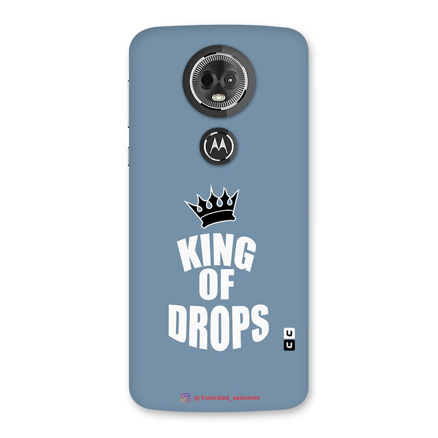 King of Drops Mustard SteelBlue Back Case for Moto E5 Plus