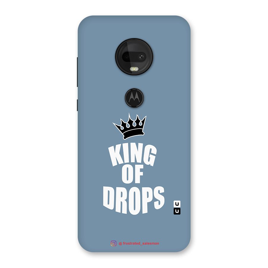 King of Drops Mustard SteelBlue Back Case for Moto G7