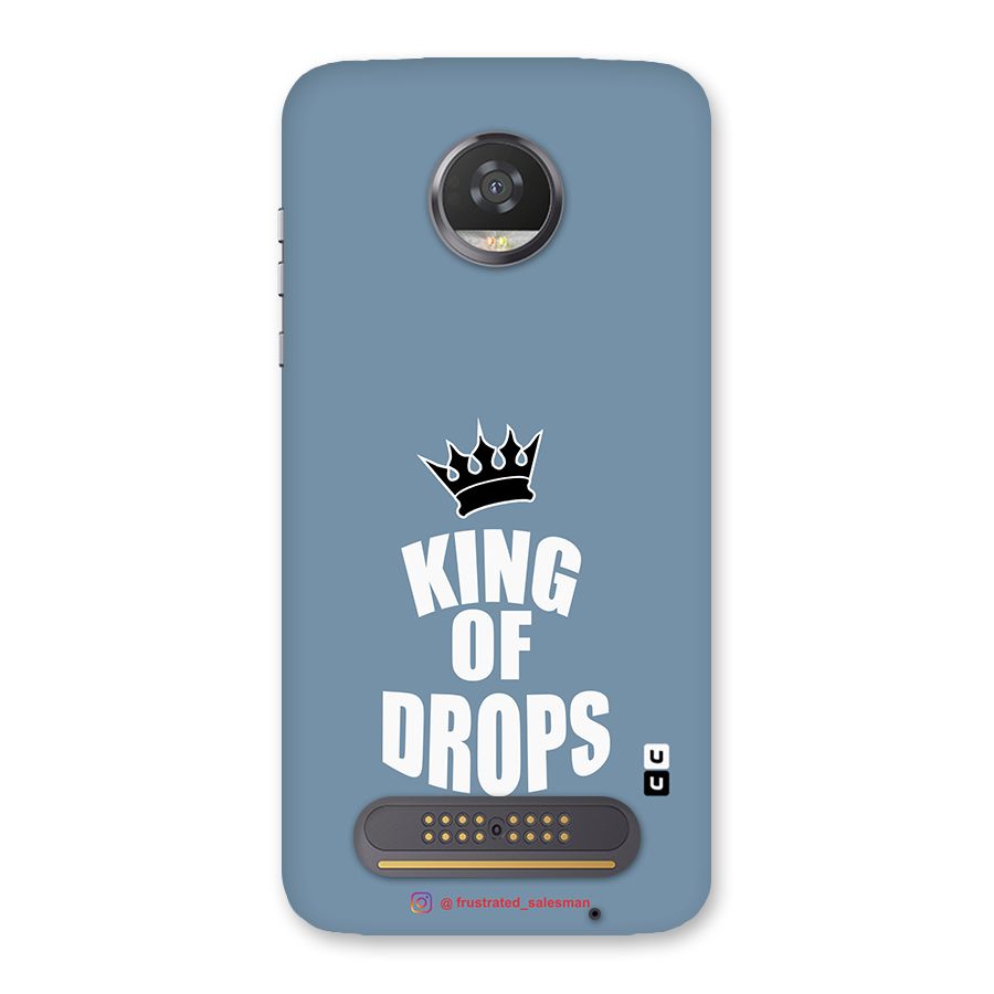 King of Drops Mustard SteelBlue Back Case for Moto Z2 Play