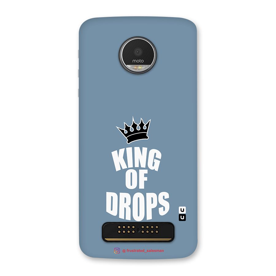 King of Drops Mustard SteelBlue Back Case for Moto Z Play