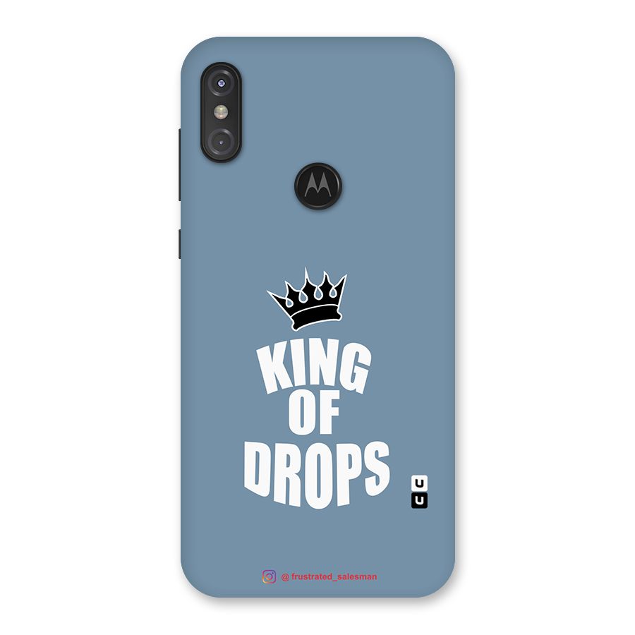 King of Drops Mustard SteelBlue Back Case for Motorola One Power