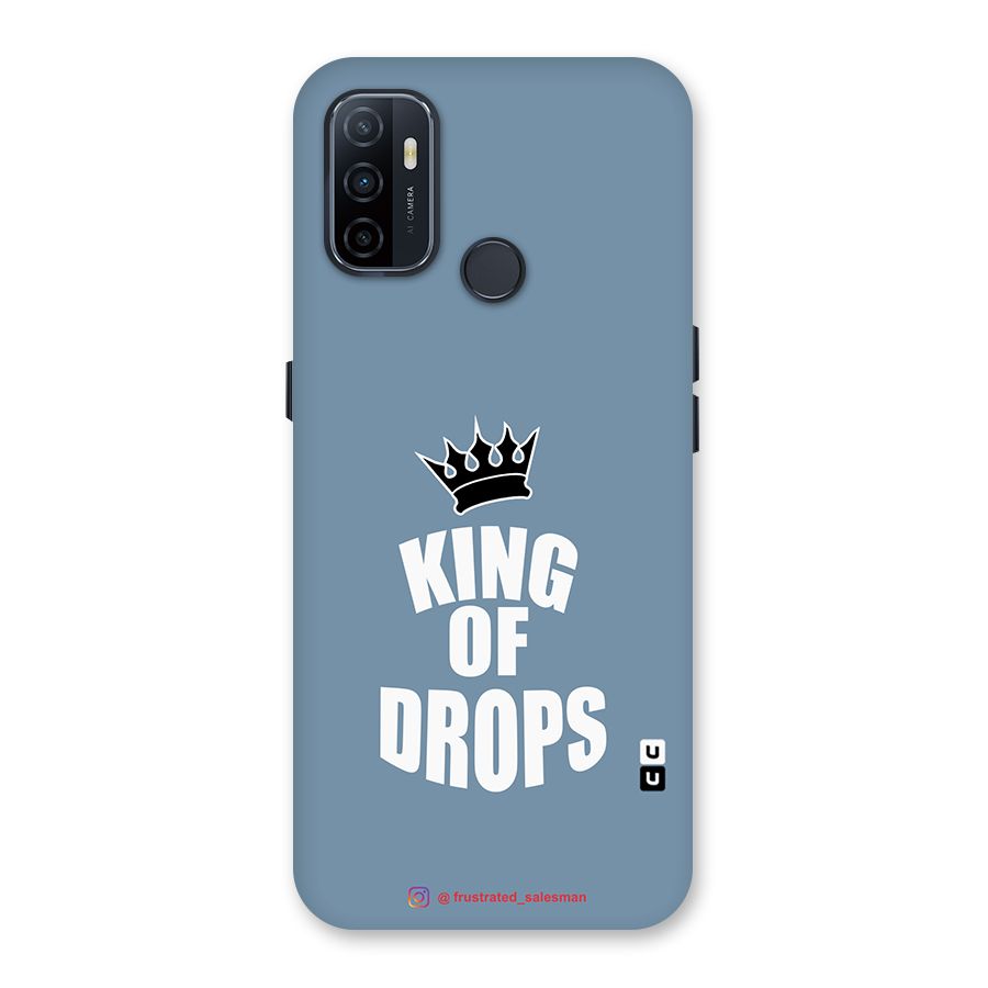 King of Drops Mustard SteelBlue Back Case for Oppo A32