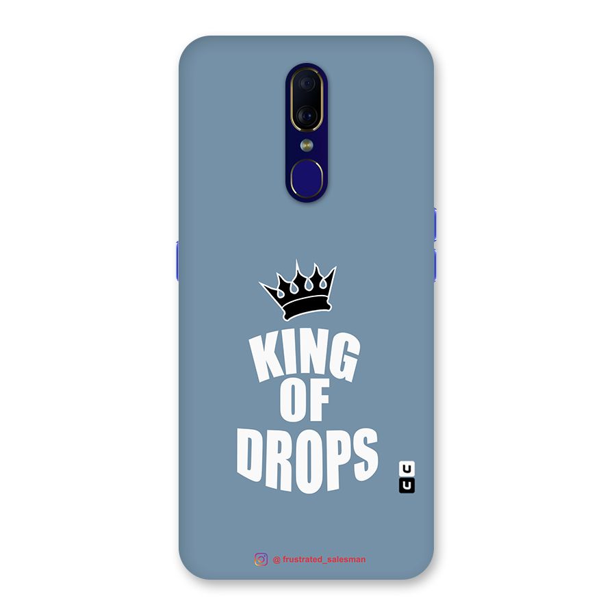 King of Drops Mustard SteelBlue Glass Back Case for Oppo F11