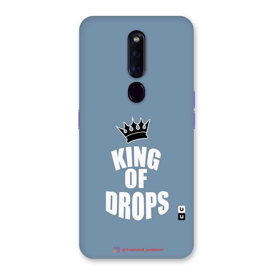 King of Drops Mustard SteelBlue Glass Back Case for Oppo F11 Pro