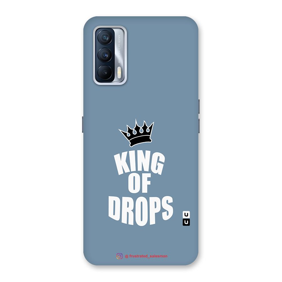 King of Drops Mustard SteelBlue Glass Back Case for Realme X7