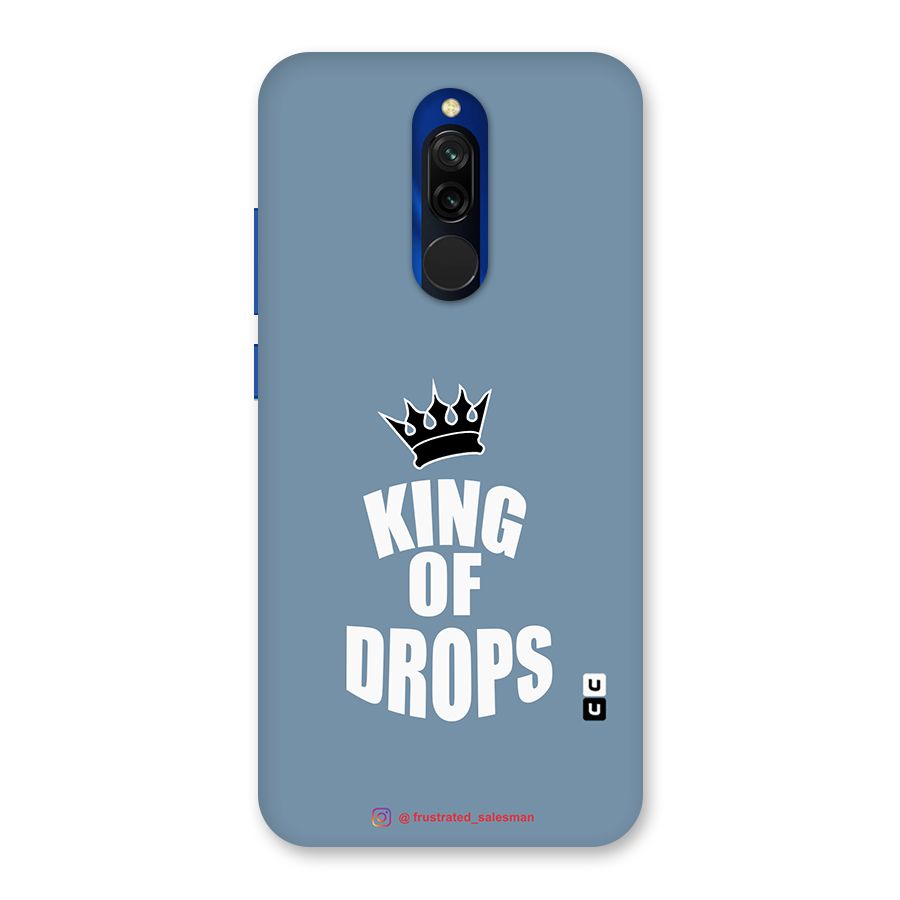 King of Drops Mustard SteelBlue Glass Back Case for Redmi 8