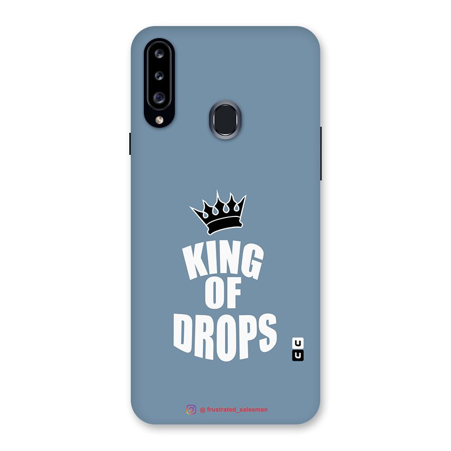 King of Drops Mustard SteelBlue Back Case for Samsung Galaxy A20s
