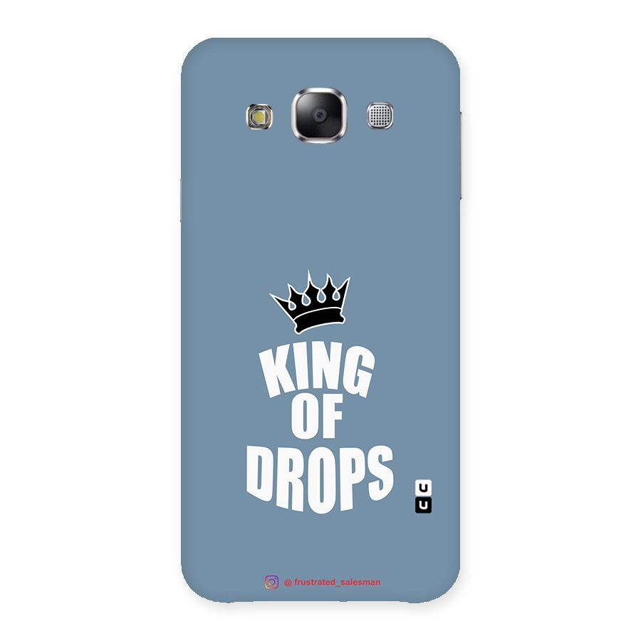King of Drops Mustard SteelBlue Back Case for Samsung Galaxy E5