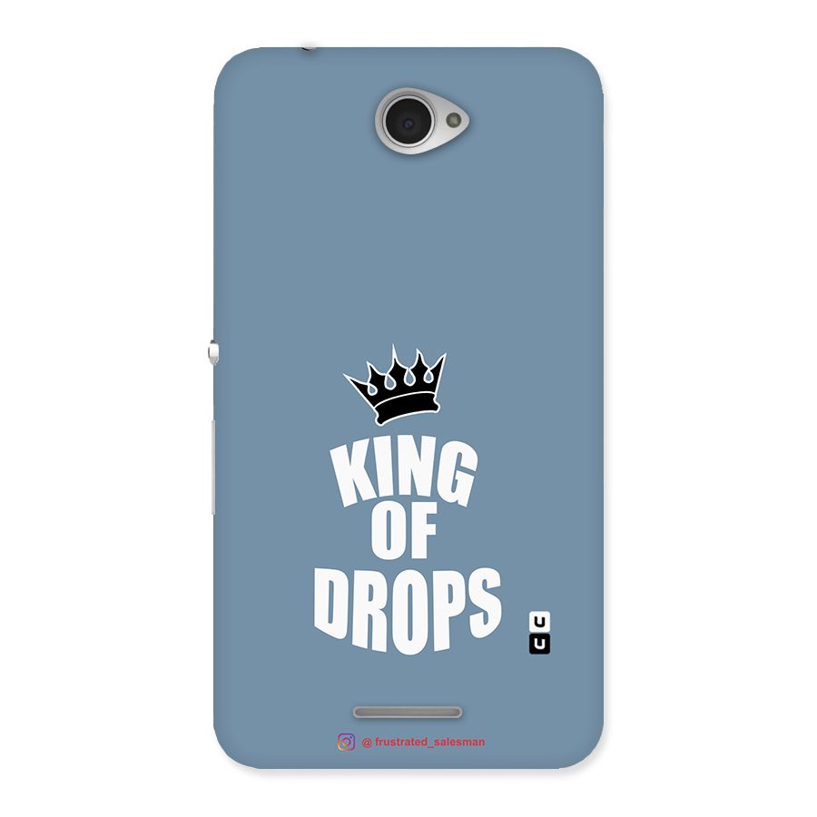 King of Drops Mustard SteelBlue Back Case for Sony Xperia E4