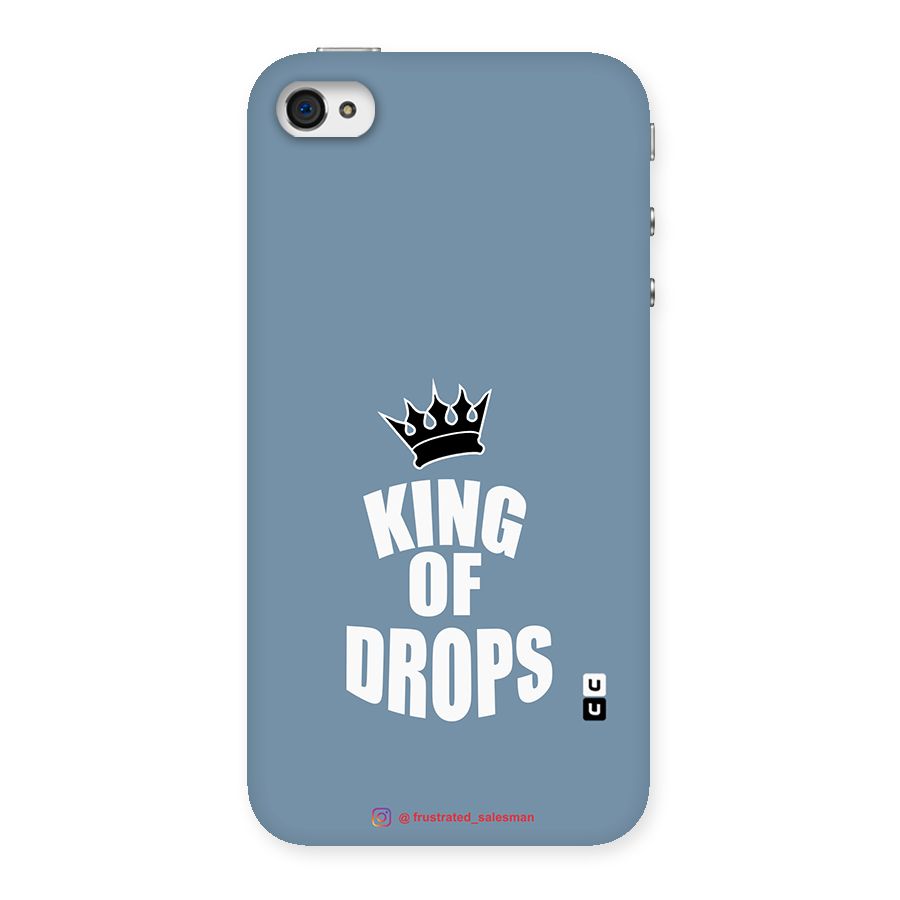 King of Drops Mustard SteelBlue Back Case for iPhone 4 4s
