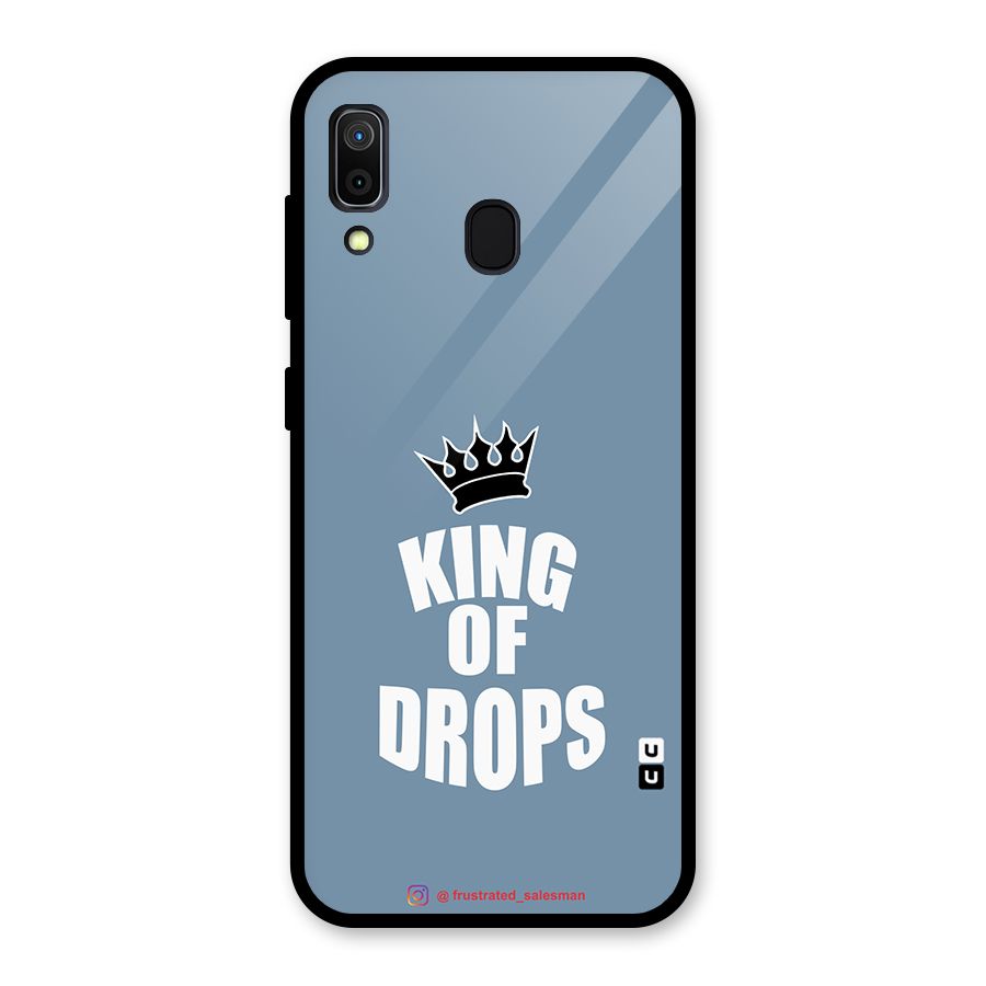 King of Drops Mustard SteelBlue Glass Back Case for Galaxy A30