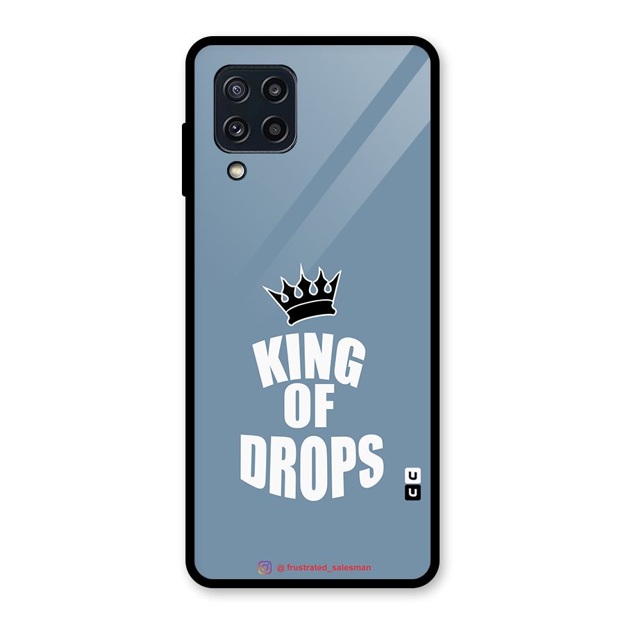 King of Drops Mustard SteelBlue Glass Back Case for Galaxy M32