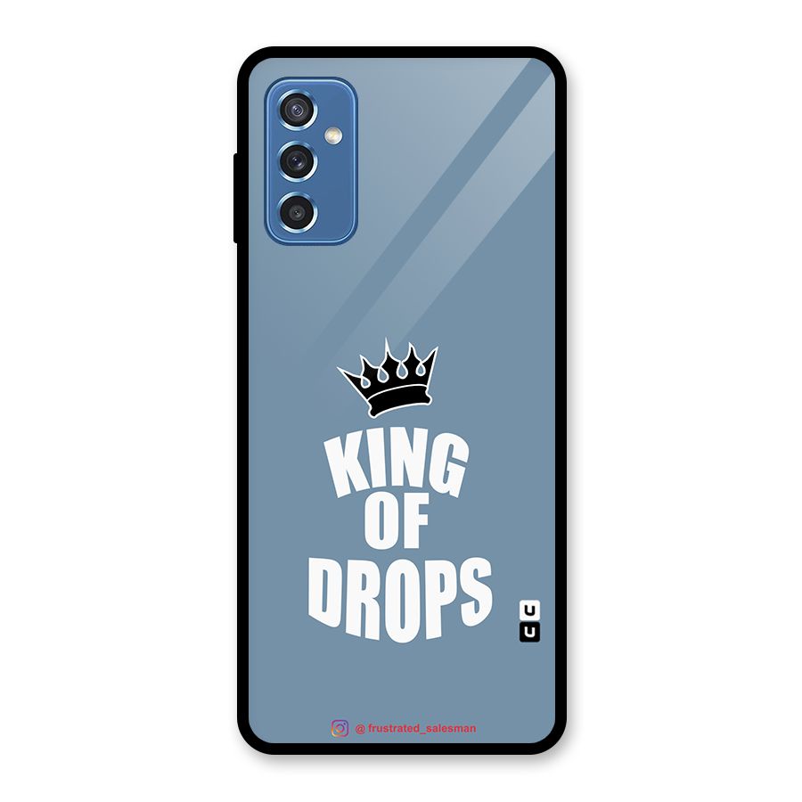 King of Drops Mustard SteelBlue Glass Back Case for Galaxy M52 5G