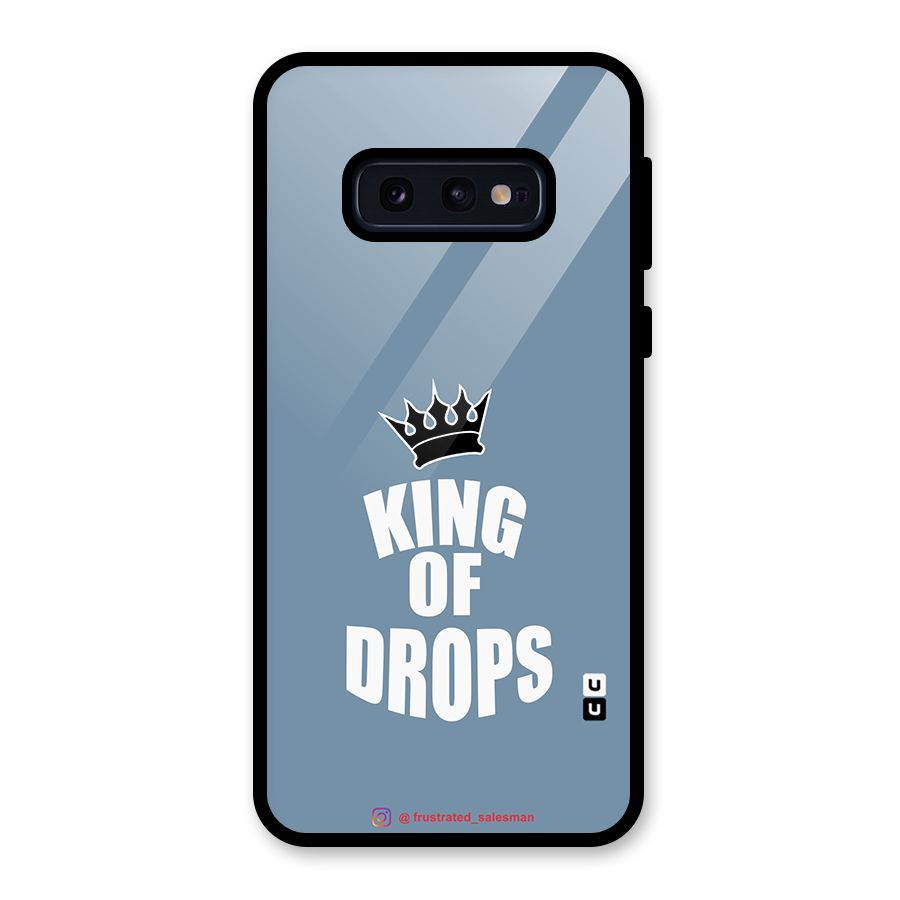 King of Drops Mustard SteelBlue Glass Back Case for Galaxy S10e