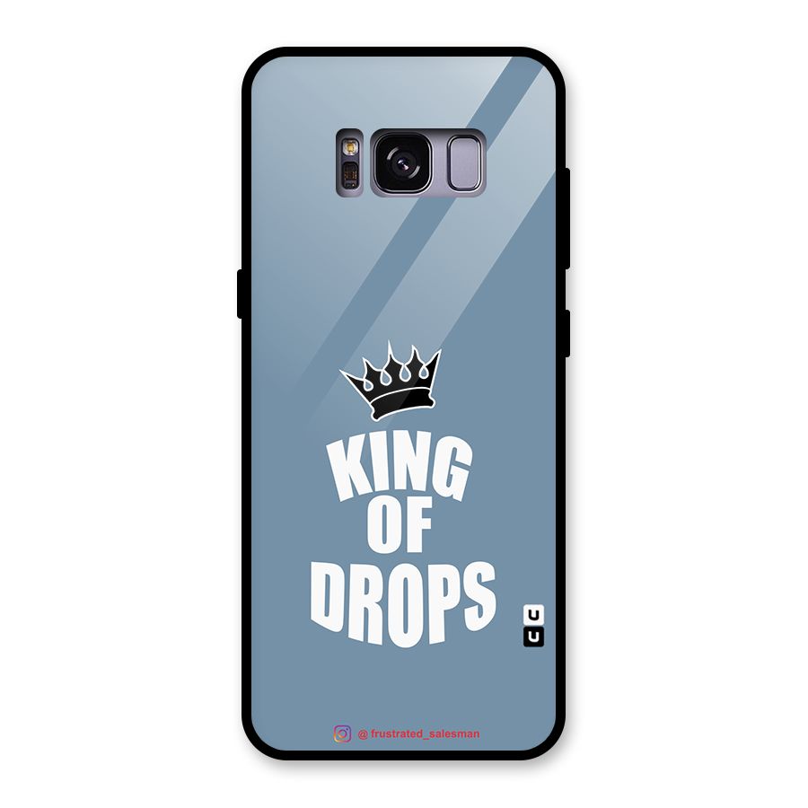 King of Drops Mustard SteelBlue Glass Back Case for Galaxy S8