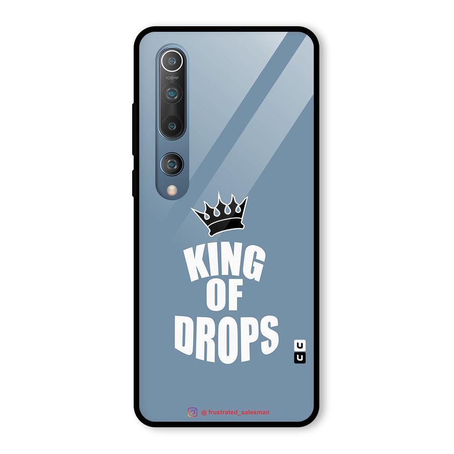 King of Drops Mustard SteelBlue Glass Back Case for Mi 10