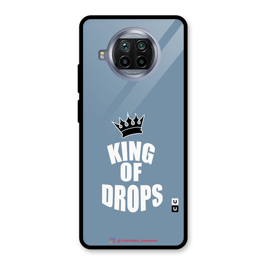 King of Drops Mustard SteelBlue Glass Back Case for Mi 10i