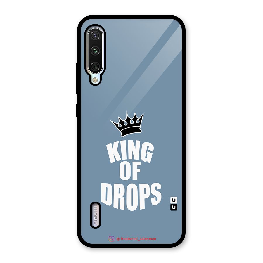 King of Drops Mustard SteelBlue Glass Back Case for Mi A3
