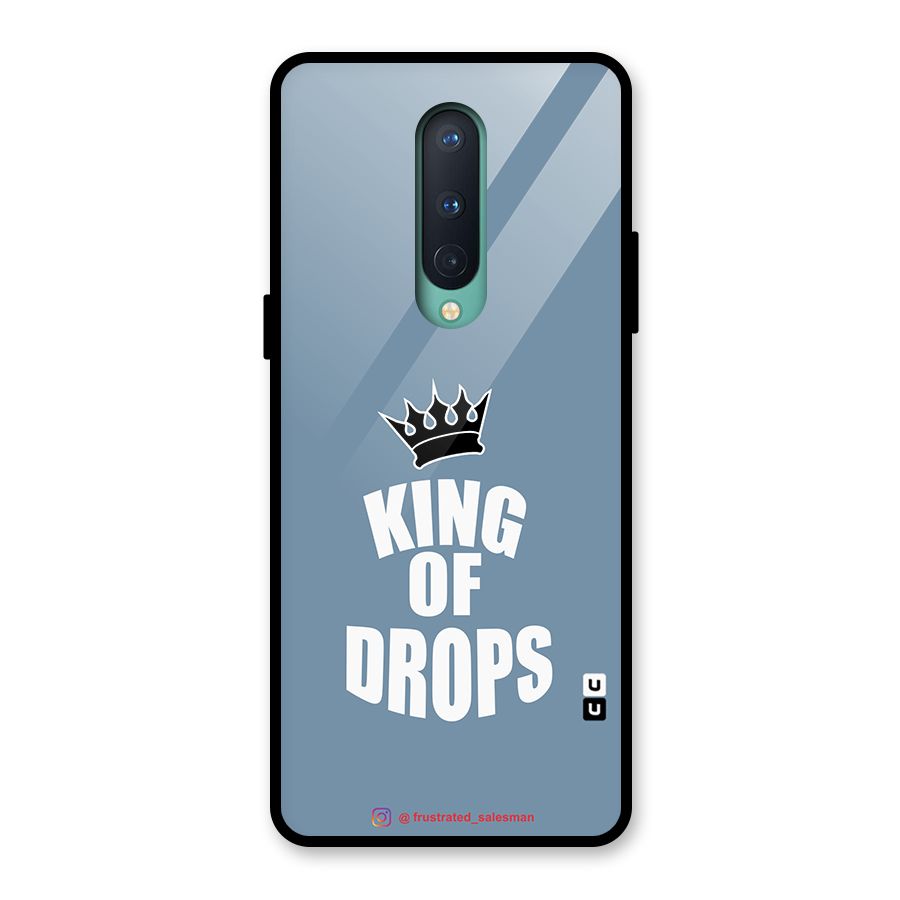 King of Drops Mustard SteelBlue Glass Back Case for OnePlus 8